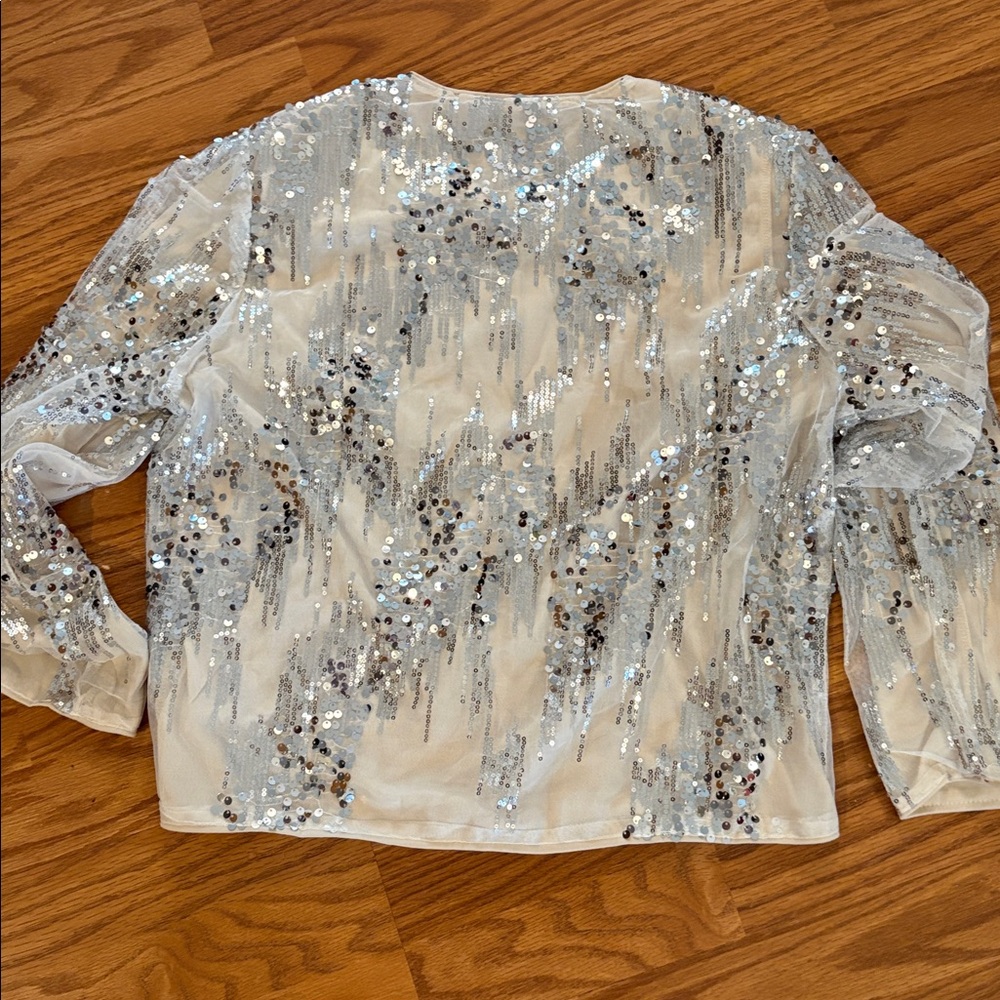 Silver Sequin Jacket NWT - image 2